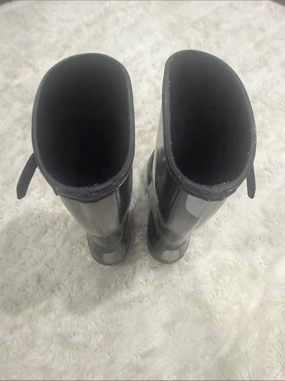 Hunter kids Gloss Black Mid-Calf Rain Boots Girls  Size‎ 3 B
